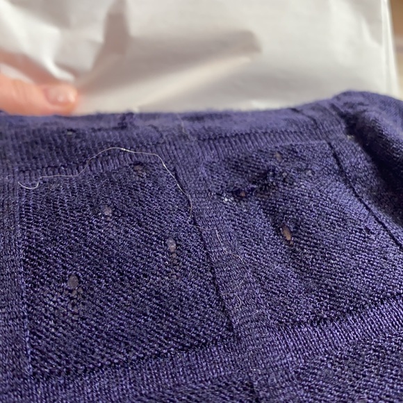 GUC Just Cavalli Purple Turtleneck open weave - Picture 9 of 13